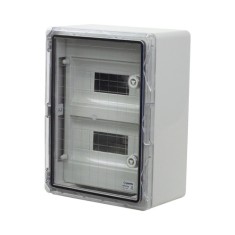 Cutie modulara IP65 din ABS gri, usa transparenta, 2 x 12 module, 300x400x170 mm PP3114