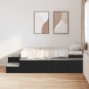 Cadru de pat cu depozitare Stejar negru 244 x 127 x 53.5 cm
