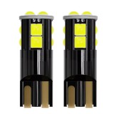 Set 2 becuri auto LED 10SMD, T10 W5W, 12V, 1200lm/set