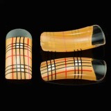 Cumpara ieftin Tipsuri decorate, 70 buc &ndash; bej, dungi, INGINAILS
