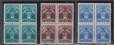 ROMANIA 1932 TIMBRUL AVIATIEI PILOT BLOCURI DE 4 TIMBRE MNH, Nestampilat