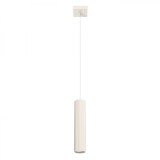 Lampă Suspendată Karbon Bej Aluminiu, 1 Bec Tub Minimalist De Interior.