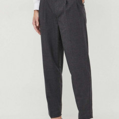 Michael Kors pantaloni de lana culoarea gri, drept