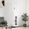 VidaXL Dulap &icirc;nalt, alb extralucios, 34,5x34x180 cm, lemn prelucrat 3200363