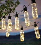 Ghirlanda luminoasa, LED, model Lux, 10 becuri, 380cm, incarcare solara, lumina alb cald Household NewTrend