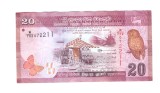 Bancnota Sri Lanka 20 rupees 15 septembrie 2021, circulata, stare buna