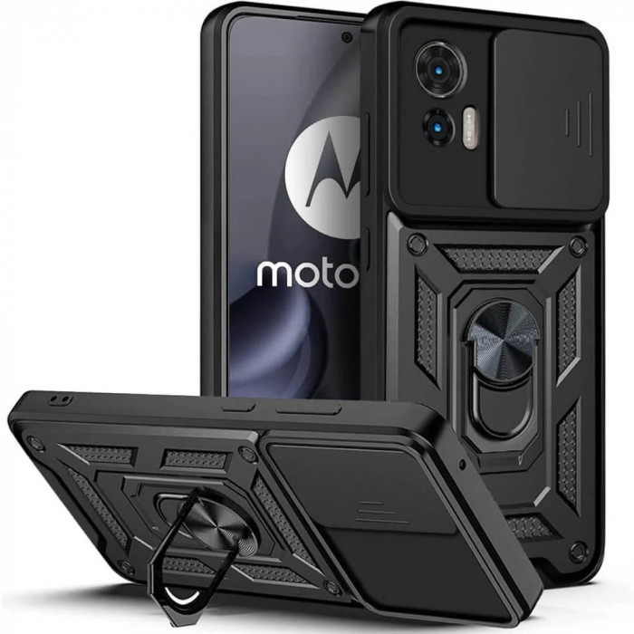 Husa Antisoc Motorola Edge 30 Neo cu Protectie Camera Negru TCSS