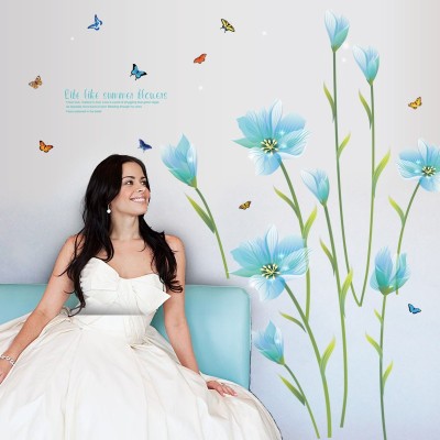 Sticker decorativ, summer flower 185 cm, 73STK foto