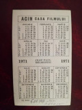 Calendar 1971 ACIN Casa Filmului, format mic, rom&acirc;nesc