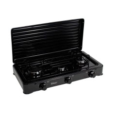 Aragaz 3 ochiuri pe butelie, negru, dimensiuni compacte 62x36x11 cm