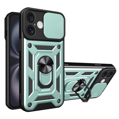 Husa iPhone 16 Plus protectie camera Techsuit CamShield Series, verde foto