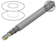 Cablu S/FTP 4x2x23AWG 7 s&acirc;rmă Cu LSZH gri 305m LANBERG