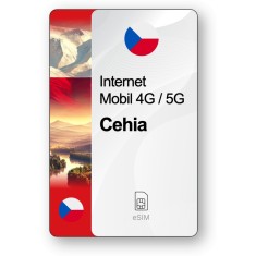eSIM Internet Cehia, valabil 7 zile, trafic 1 GB, Standard