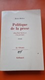 Politique de la prose - Jean-Paul Sartre et l an quarante - Denis Hollier