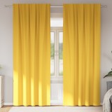 vidaXL Perdele cu perdele 2 pcs galben muștar 260 x 140 cm Poliester