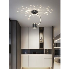 Lustra led, 34W, 3000k/4000k/6000k negru
