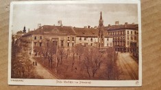 F697- Timisoara veche interbelica-P-ta LIBERTATII cu PRIMARIA anii cca 1920-30.