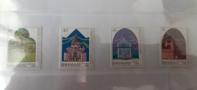 Bahamas-Craciun 1989,arta,pictura- serie completa nestampilata -MNH (W1) foto