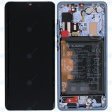 Huawei P30 Pro (VOG-L09 VOG-L29) Capac frontal al modulului de afișare + LCD + digitizer + cristal de respirație a bateriei 02354NAD 02352PGH