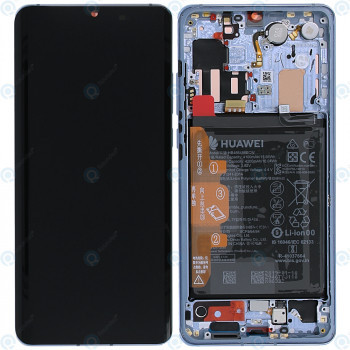 Huawei P30 Pro (VOG-L09 VOG-L29) Capac frontal al modulului de afișare + LCD + digitizer + cristal de respirație a bateriei 02354NAD 02352PGH foto