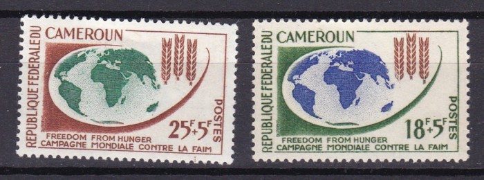 Camerun 1963 campania impotriva foametei MI 386-387 MNH w74