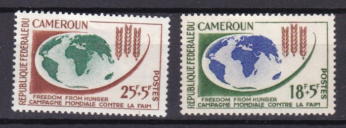 Camerun 1963 campania impotriva foametei MI 386-387 MNH w74