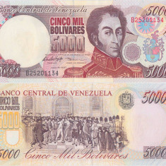 1997 (16 VI), 5,000 Bolívares (P-78a) - Venezuela - stare UNC