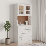 vidaXL Dulap &icirc;nalt ALTA, alb, 77x35x165 cm, lemn masiv de pin