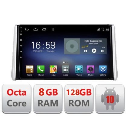 Navigatie Toyota Rav4 2018- F-RAV4 Octa Core cu Android Radio Bluetooth Internet GPS WIFI DSP 8+128GB 4G v1 CarStore Technology
