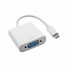 Adaptor AKYGA AK-AD-55 USB type C Male - VGA Female 15 cm Alb foto