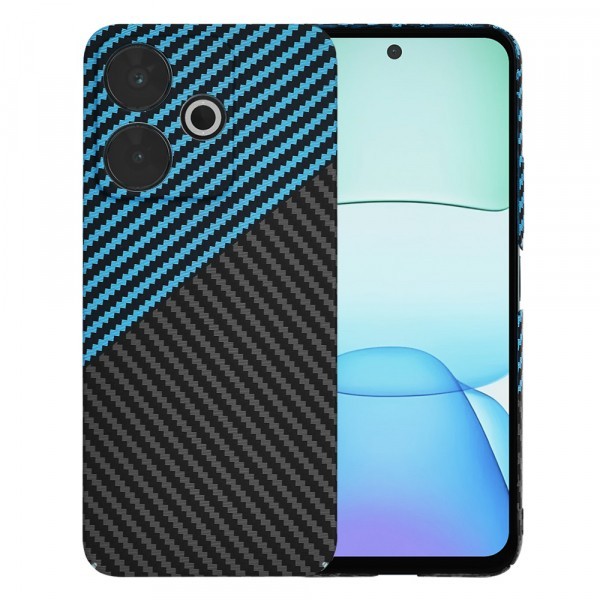 Husa pentru Xiaomi Poco M6 4G / Redmi 13, Techsuit, Carbonite FiberShell, Neagra Bleu