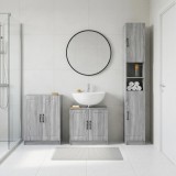 Cumpara ieftin Set de cabinet pentru baie cu 3 piese UTRECHT Sonoma gri