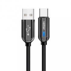 Cablu de date si incarcare Vetter Smart Type-C, Auto Disconnect, 1.2m