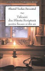 TALCUIRI DIN SFANTA SCRIPTURA PENTRU FIECARE ZI DIN AN DE SF. TEOFAN ZAVORATUL