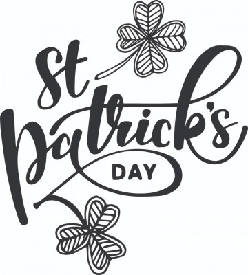 Sticker decorativ, St Patrick &amp;#039;s Day , Negru, 60 cm, 4905ST foto