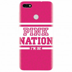 Husa silicon pentru Huawei Y6 Pro 2017, Pink Nation