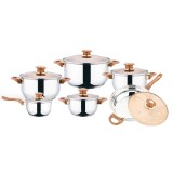Cumpara ieftin Set 12 Piese Oale Inox Grunberg GR15041 cu Capace Sticla, Inductie, Baza 3 Straturi