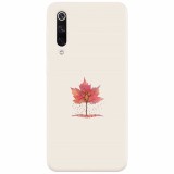 Husa silicon pentru Xiaomi Mi 9, Autumn Tree Leaf Shape Illustration