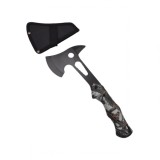 Topor Multifunctional IdeallStore&reg;, 30cm, Multicolor, Otel Inoxidabil, Teaca Inclusa, Camping, Durabil