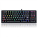 Tastatura gaming wireless si cu fir mecanica Redragon Knight neagra iluminare RGB