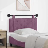 vidaXL Tăblie de pat suspendată Cu lumină LED Violet Catifea 3424124