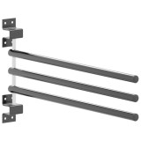 Cumpara ieftin Suport pentru sa/patura, negru, fier, 3 brate