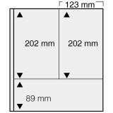 Set 5 folii pentru timbre, D-Blank Special 516PA, cu 3 buzunare mixte