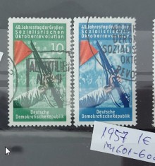 TS21 - Timbre serie DDR - 1957 Mi 601-602