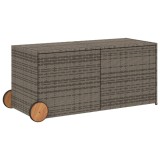 Cumpara ieftin Lada depozitare de gradina cu roti, gri, 283 L, poliratan
