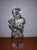 Greutate hartie prespapier figurina Pukeberg Art Glass sticla cristal Suedia