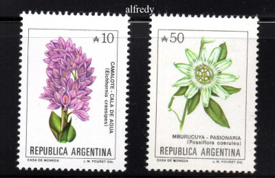 ARGENTINA 1989, Flora, serie neuzata, MNH foto