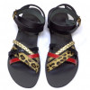 Sandale de Dama Attica Negre, 36 - 39, Piele naturala