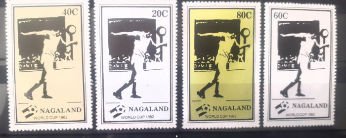 Nagaland sport,fotbal C.M. Spania 1982 serie 4v. Mnh