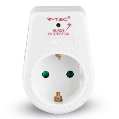 ADAPTOR PRIZA CU PROTECTIE LA SUPRATENSIUNE 16A 3680W MAX foto